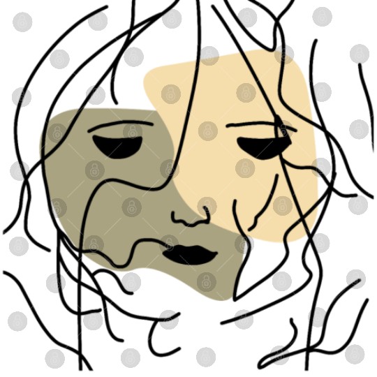 Minimalist Lonely Muted Face Digital Files