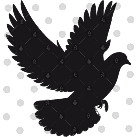 Peaceful Dove in Flight - Silhouette Style Digital Files