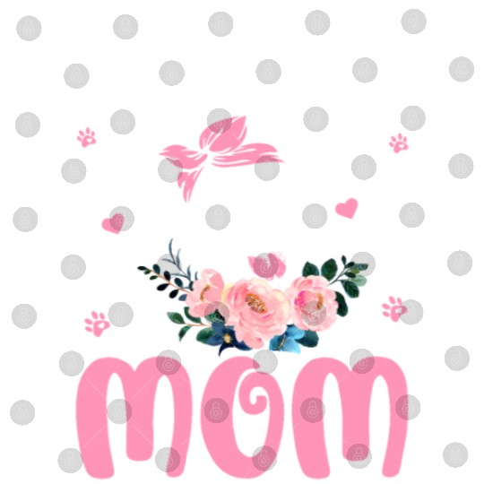 I Love Mom Pitbull Mom Tattoo Digital Files