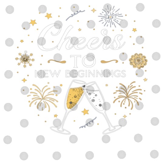 Cheers To New Beginings - Festive New Year's Eve Digital Files