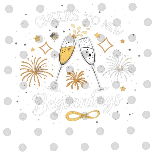 Cheers To New Beginings - Festive New Year's Eve Digital Files