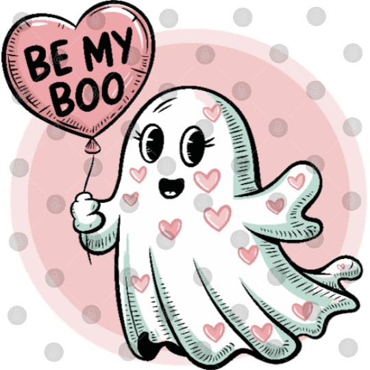 Be My Boo – Cute Ghost Valentine’s Design Digital Files