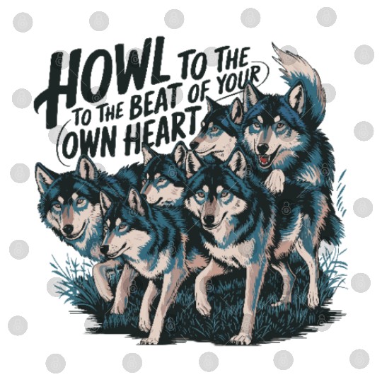 Howl to the Beat of Your Own Heart Wolves Indie Digital Files