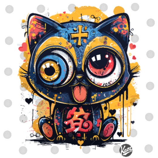 Psycho Lucky Cat – Glitch Meow Madness Digital Files