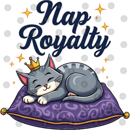 Nap Royalty - Crowned Cat Design Digital Files