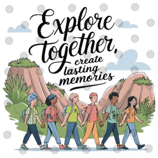 Explore Together adevnture travel quote text art Digital Files