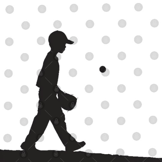 Baseball Player Black And White Digital Files