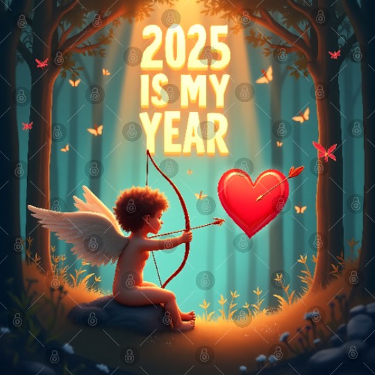 Cupid with heart and arrow 2025 is my year Digital Files