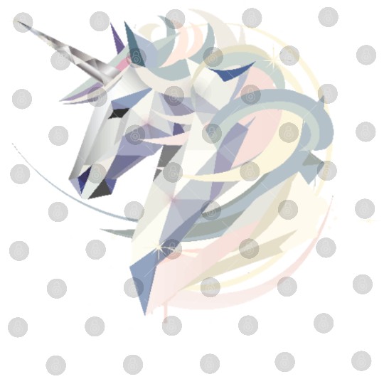 Magical geometric unicorn in pastel colors Digital Files