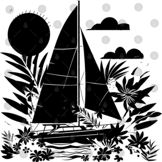 Cartoon Sailing Digital Files