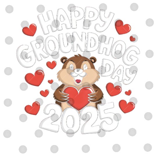 Happy Groundhog Day Digital Files