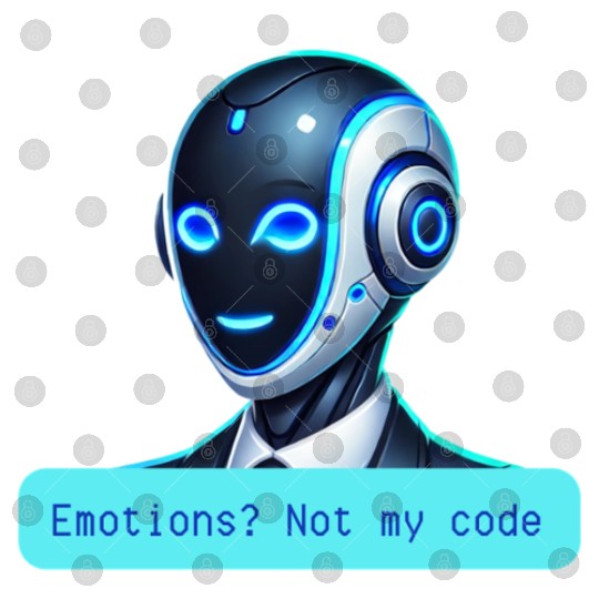 Emotions Not My Code Funny AI Robot Design Digital Files