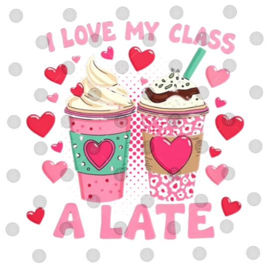 Teachers Valentine Day I Love My Class A Latte Digital Files