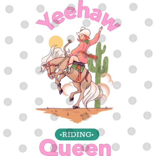 Yeehaw Queen, girl horse riding Digital Files.