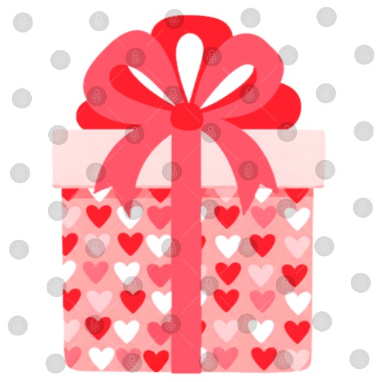 Hearts Gift Box Pattern Design Digital Files