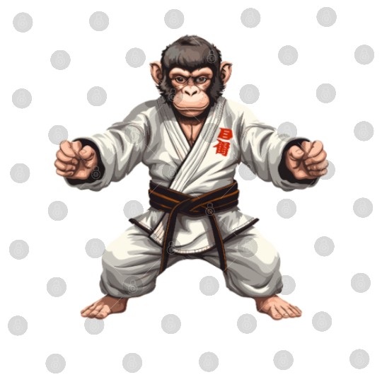 Karate Judo Monkey Chimpanzee Martial arts Digital Files