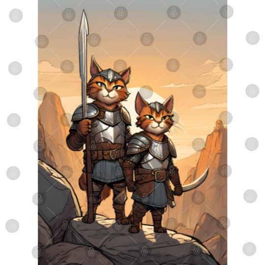 Cat painting red black cat Digital Files