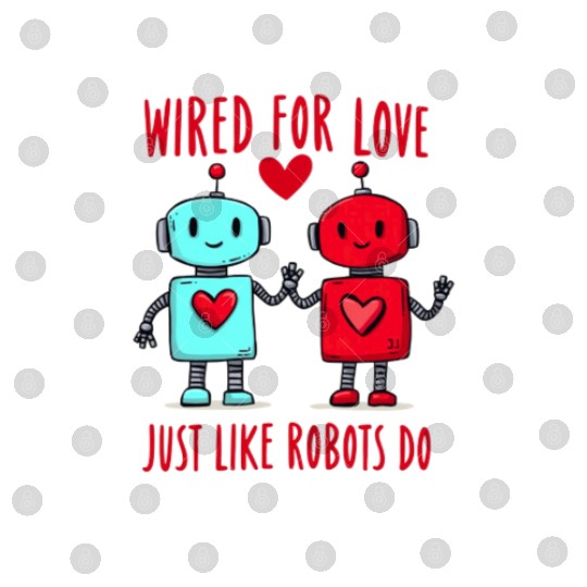 Valentine's Day Gift: Two Robots in Love on Bella Digital Files