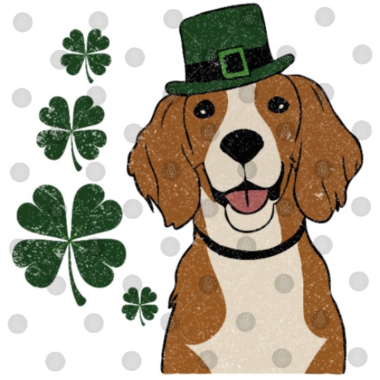 Irish Setter and four leaf clover St Patrick's Day Digital Files