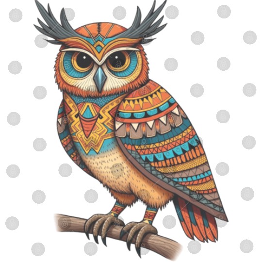 aztec owl funny owl design for bird lovers Digital Files