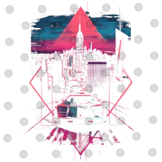 Retro Car City Vaporwave Synthwave 80s 90s Digital Files