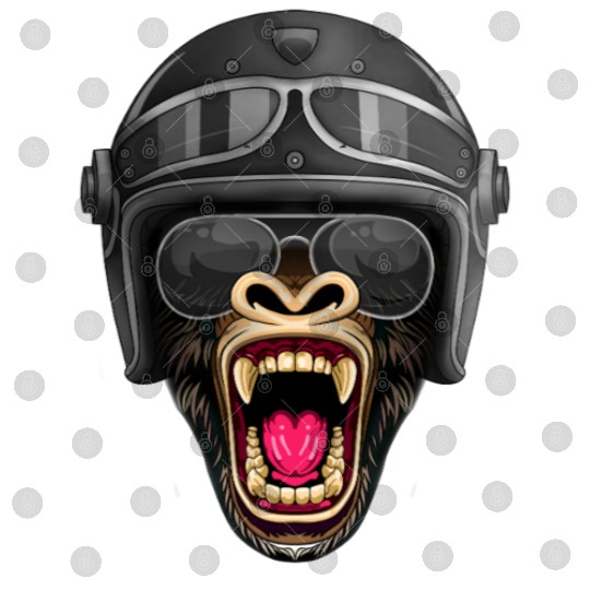 Biker Gorilla Motorcycle Silver Back Monkey Digital Files