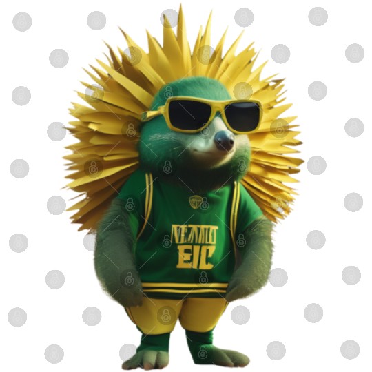 Green and Gold Echidna 3 Digital Files