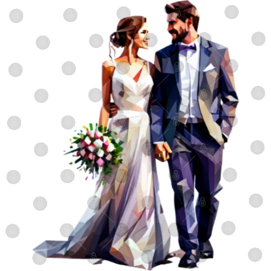 Elegant Bride and Groom Wedding Design Digital Files