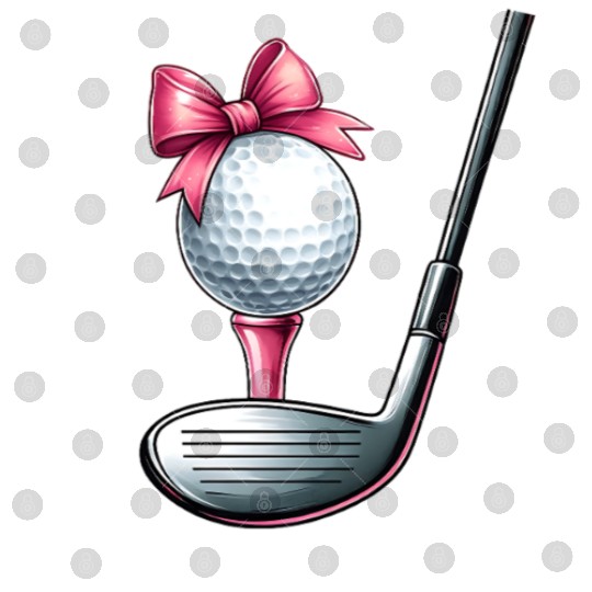 Coquette Bow Golf Ball Club Mothers Day Pink Digital Files