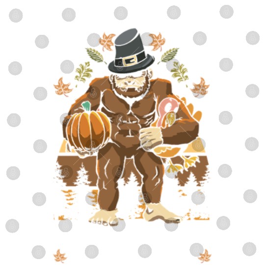 Bigfoot Thanksgiving Pilgrim Digital Files