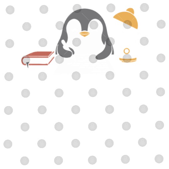 Writer Author Penguin Scribbling at Desk Digital Files