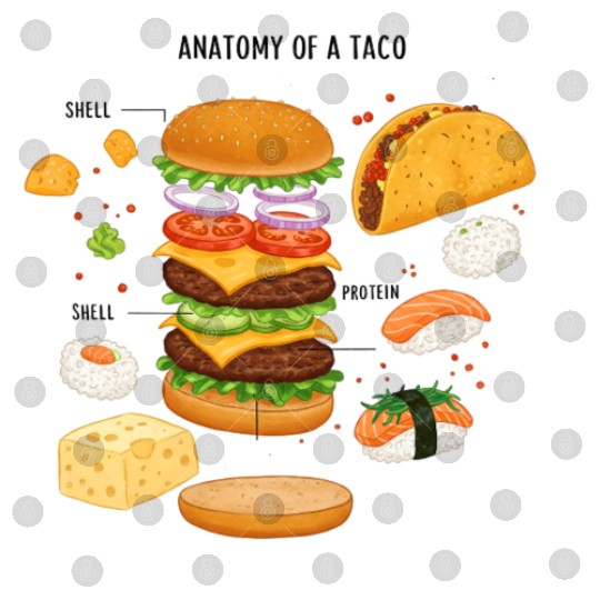 Anatomy of a Taco Deconstructed Delight Digital Files