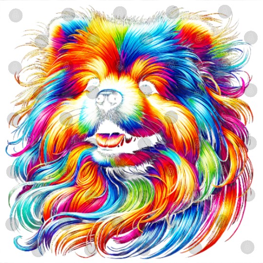 Rainbow Dog Painting: Unique & Eye-Catching Decor Digital Files