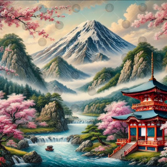Serene Mount Fuji Landscape Art Print - Japanese C Digital Files