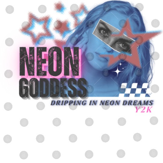Neon Goddess Y2K Digital Files Design