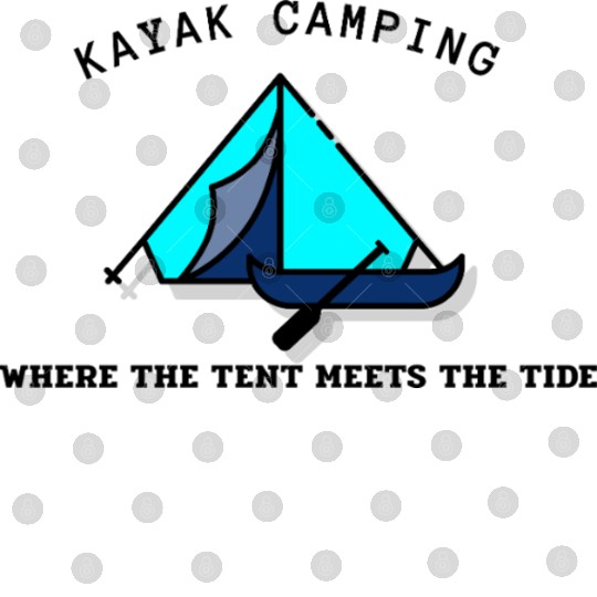 Kayak Camping blue Digital Files