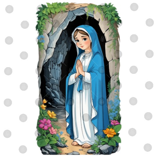 Our Lady of Lourdes St Bernadette Immaculate Mary Digital Files