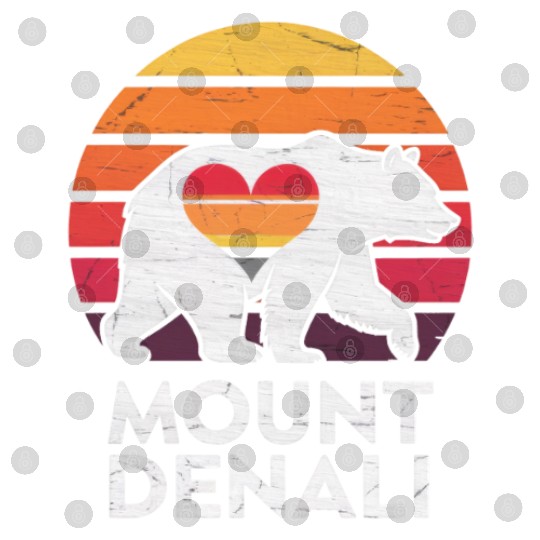 Vintage Bear Mount Denali Sunset Wilderness Digital Files