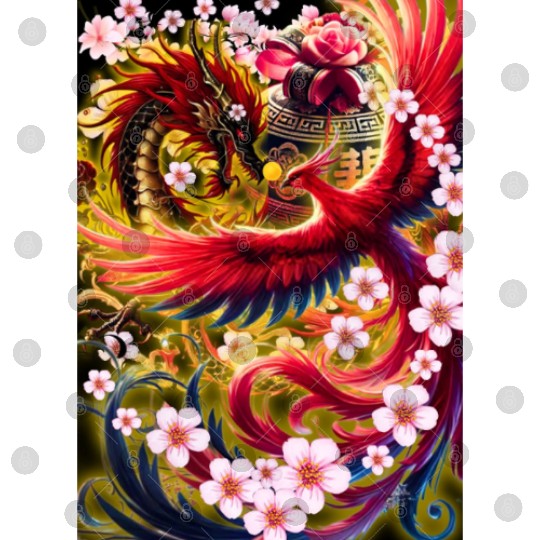 Chinese Dragon and Phoenix Digital Files