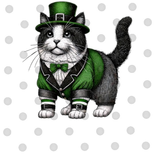 Lucky Cat in Green - St. Patrick’s Day Digital Files