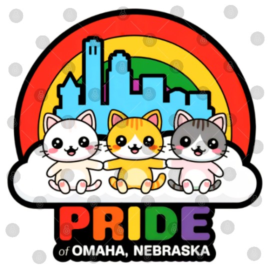 Pride of Omaha City Nebraska USA Rainbow Flag Digital Files