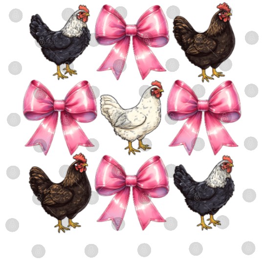 Coquette Bow Chicken Farm Farmer Pink Mothers Day Digital Files