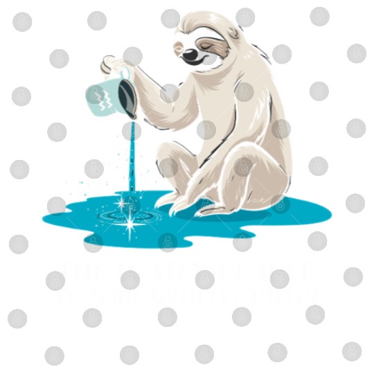 Aquarius Zodiac Sloth: The Water Bearer Flowing Digital Files