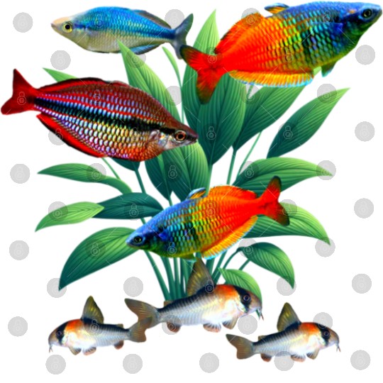 Rainbowfish Corydoras catfish Aquarium Fish Tank Digital Files