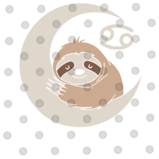 Cancer Zodiac Sloth Embrace the Calmness Digital Files