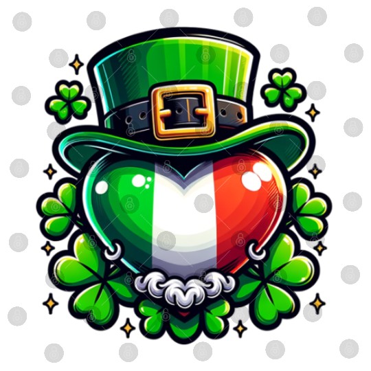 Shamrock Heart Hat Love Digital Files