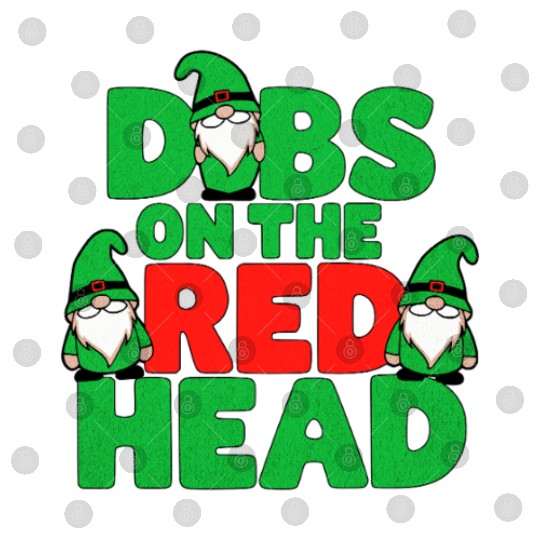 Dibs on The Red Head Irish Gnomes St Patrick's Day Digital Files