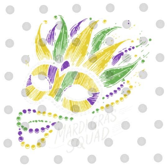 Mardi Gras Squad Mask Beads Festive Vibes Digital Files