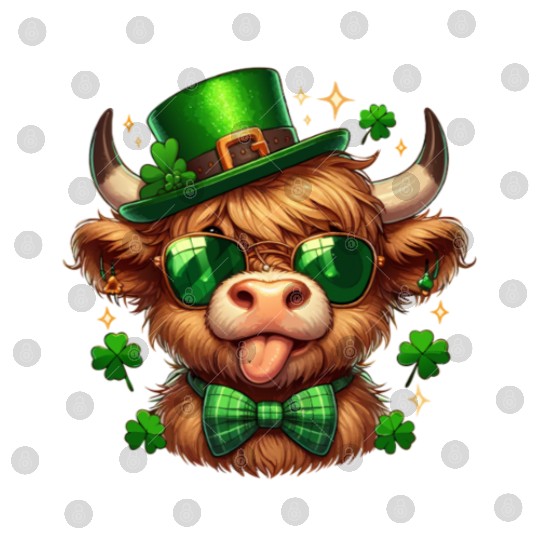 St Patricks Day Digital Files - Irish Lucky cow