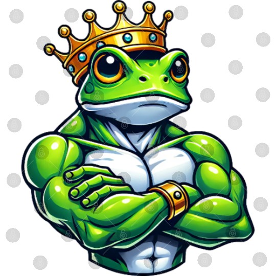 Muscular Frog King Fitness Workout Training Digital Files